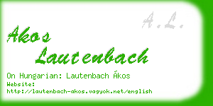 akos lautenbach business card